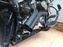 Load image into Gallery viewer, Suzuki Boulevard C109R VLR1800 Custom Ceramic Coated Black Dump Pipes, Exhaust System.