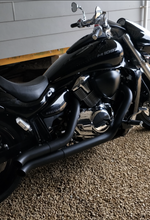 Load image into Gallery viewer, Suzuki Boulevard M109 R VZR1800 Turn Out Custom Sports Exhaust system - Ceramic coated black