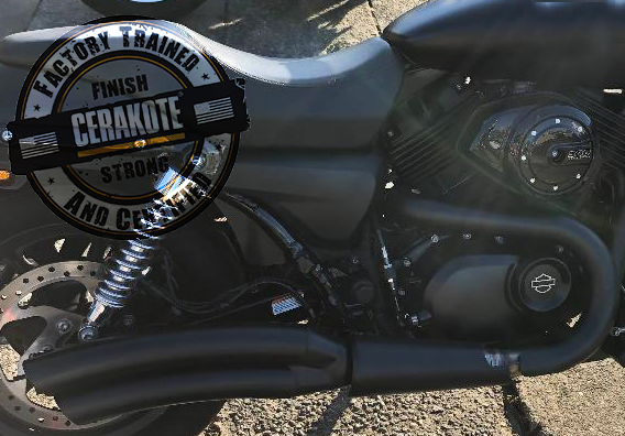 Harley Davidson Street 500 Custom Sports Exhaust (Ceramic Coated Black)