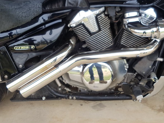 Suzuki Boulevard M90 VZ1500 Custom Polished Dump Pipes, Exhaust System 2009+