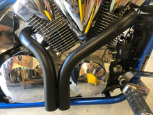 Load image into Gallery viewer, Honda Fury ceramic coated black dump pipes